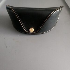 Ferragamo Black Sunglasses Case with Gold Button